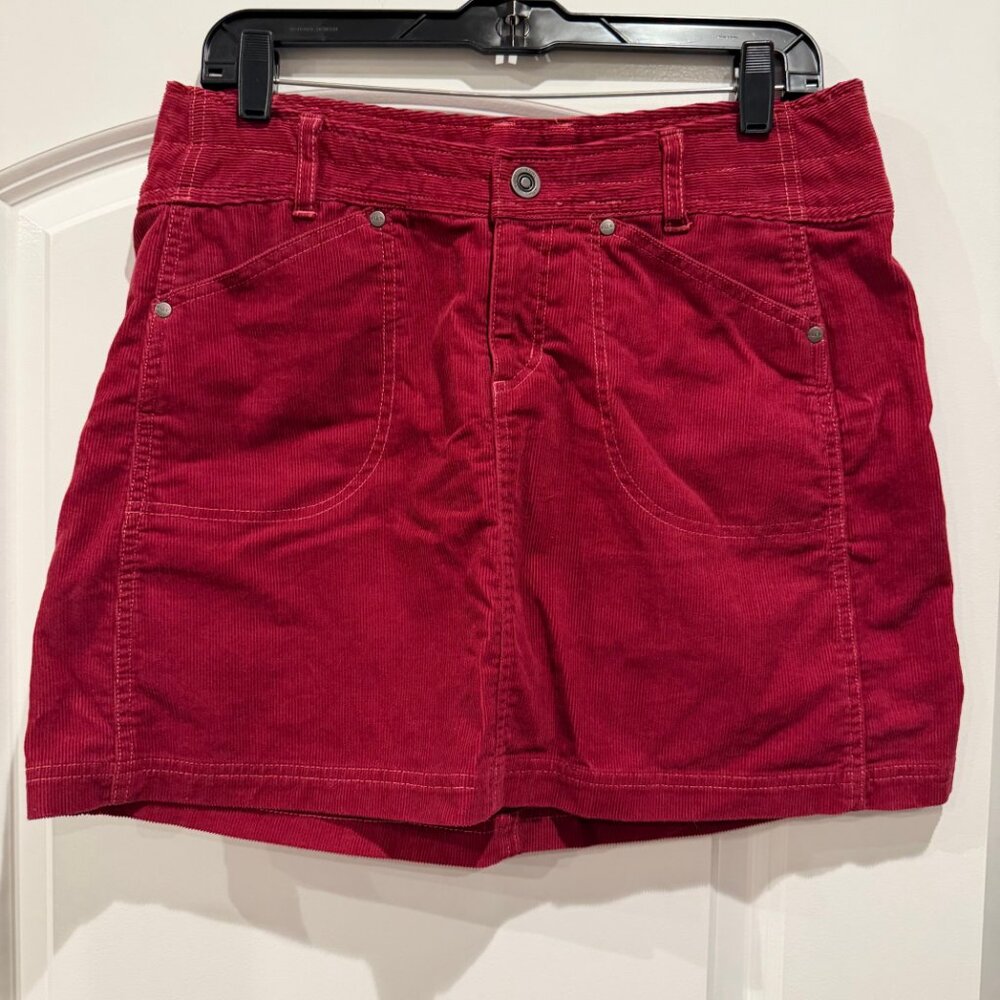 Kühl Mountain Culture Red Corduroy Mini Skirt - Size 8 - EUC